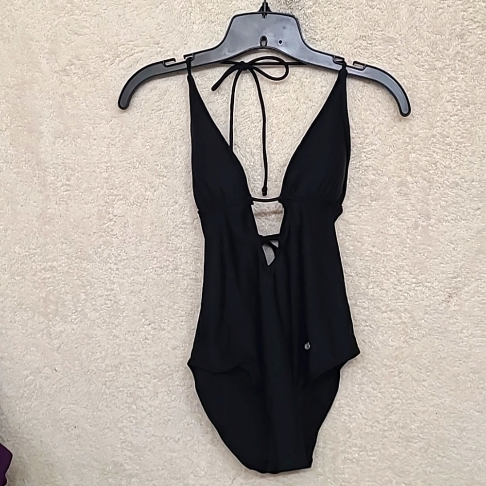 Small, American Eagle, black, one piece swimsuit, bathing suit